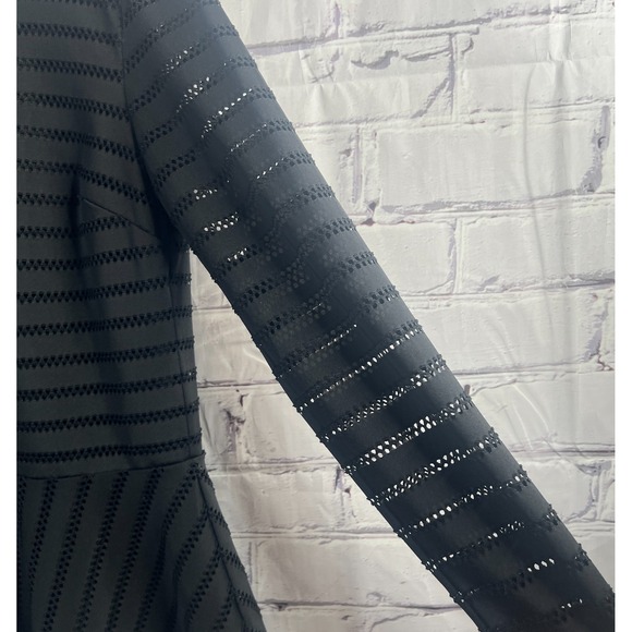 Banana Republic Black Peplum Blouse Top Women's SMALL Long Sleeve Lined Grunge - Picture 8 of 10